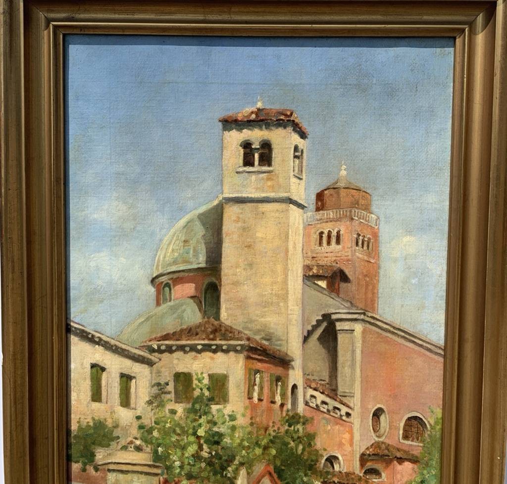 Pittore veneziano (XIX sec.) - Veduta di Venezia.-photo-1