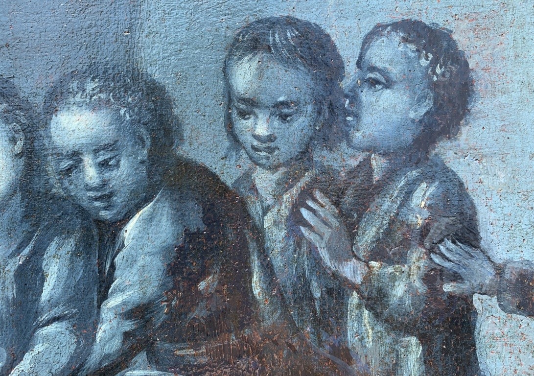 Pittore francese (XVIII sec.) - Giuseppe gettato dai fratelli nella cisterna.-photo-2