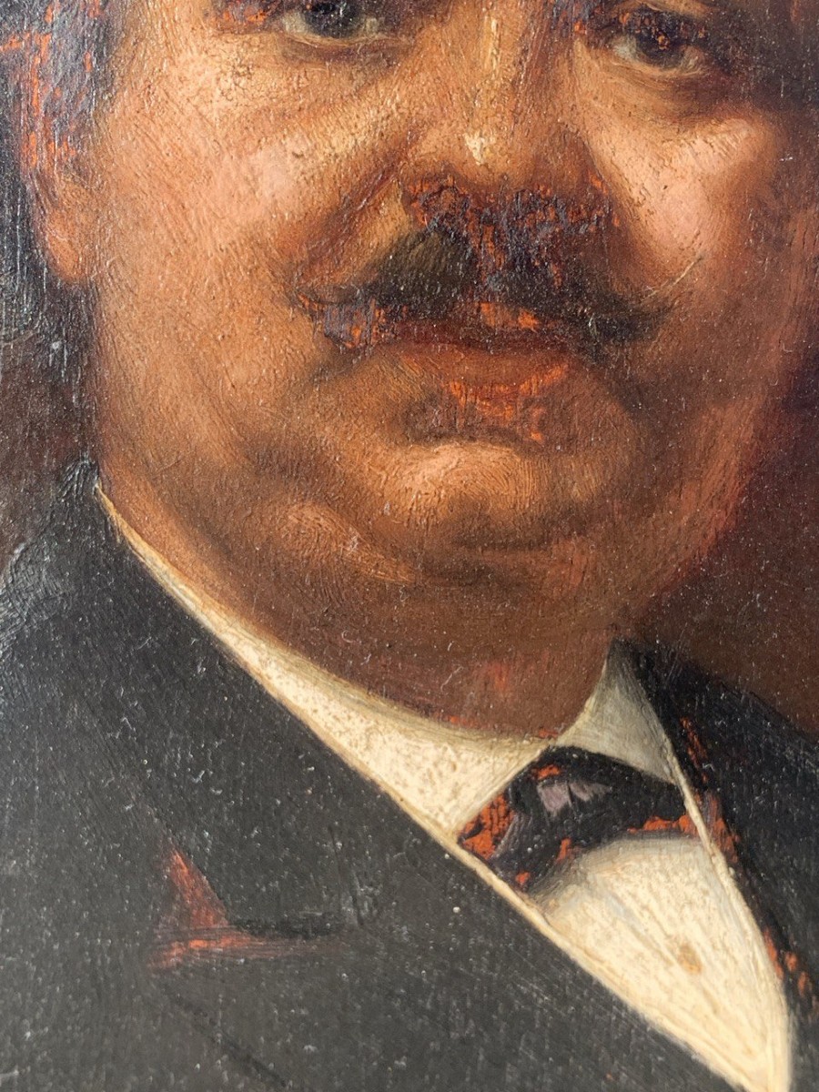 Pittore francese (XIX sec.) - Ritratto di Alexandre Dumas.-photo-2