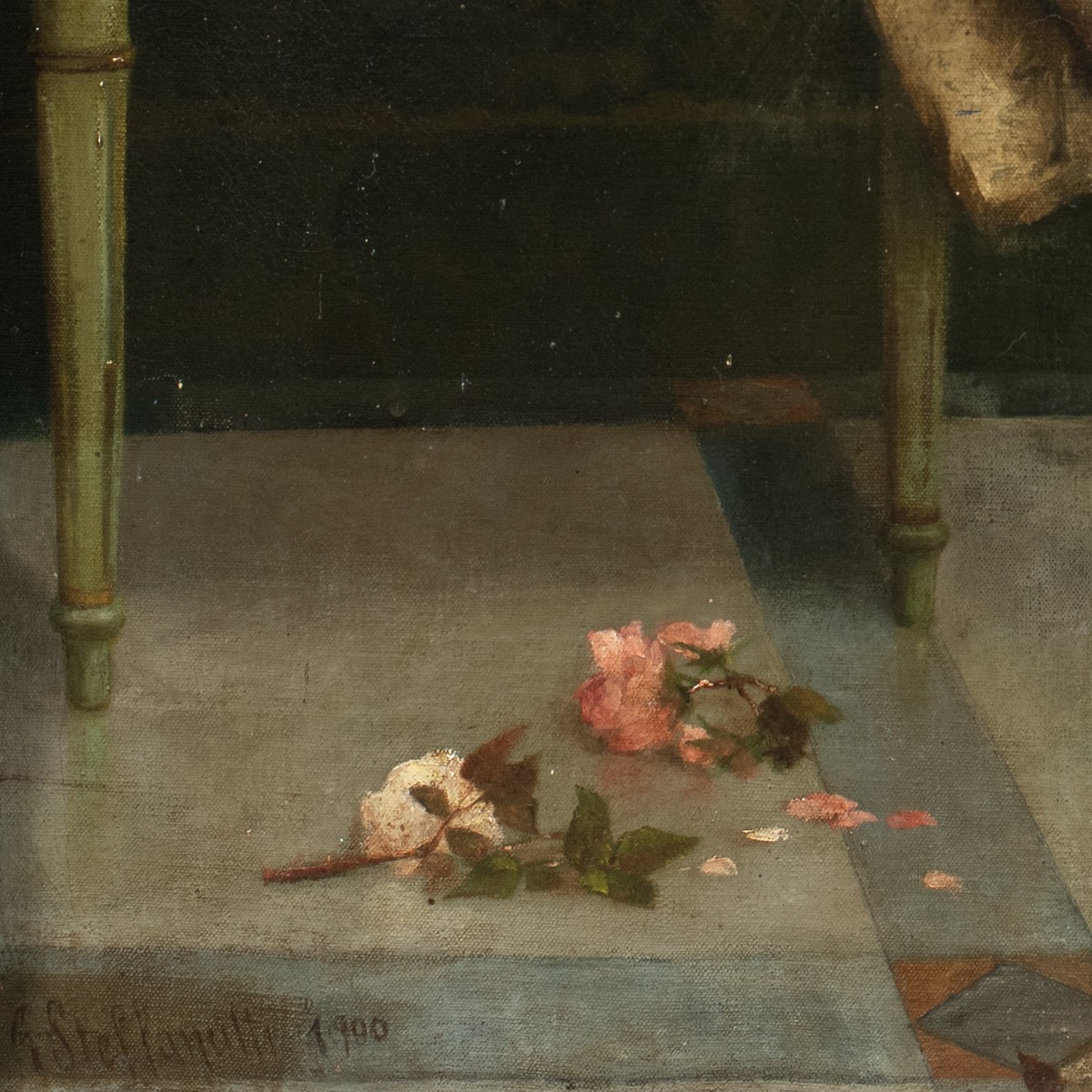 Pittore italiano (attivo nel XIX-XX sec.) - Ritratto di bambino aristocratico.-photo-3