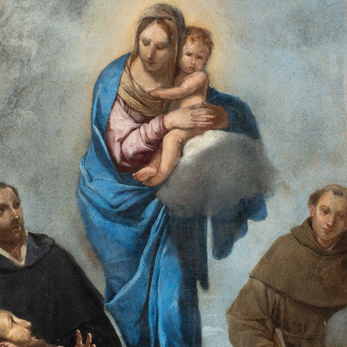 Giulio Carpioni (Venezia 1613 - Vicenza 1678) - Madonna con Bambino tra i santi.-photo-2
