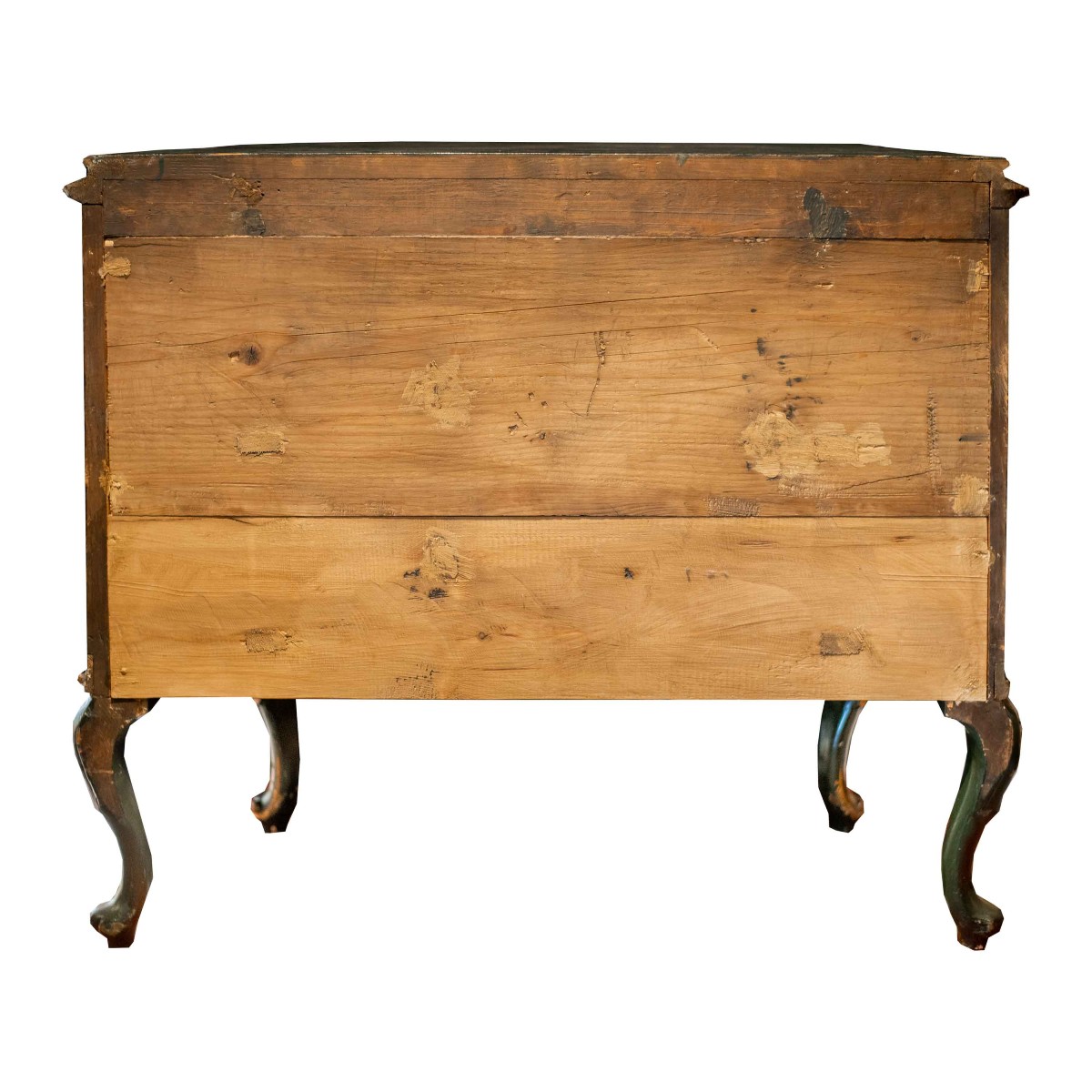 Cassettone in legno laccato e dipinto con applicazioni in pastiglia dorata “a Chinoiserie”. XIX-photo-1