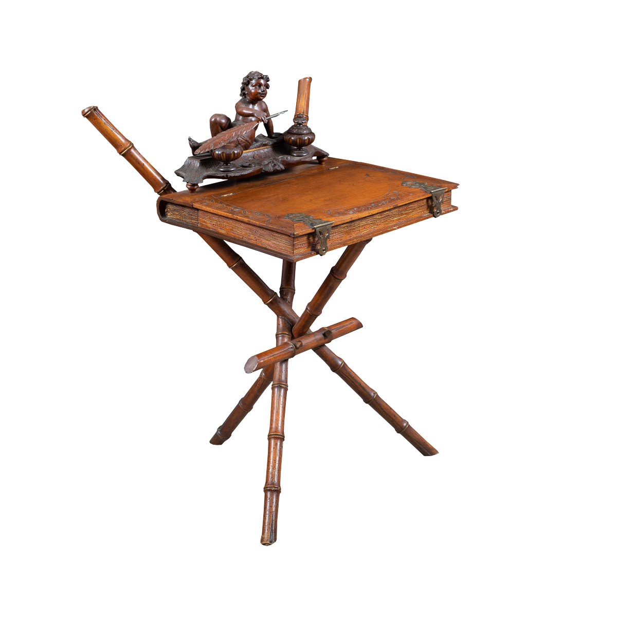 Tavolino scrittoio in legno intagliato - Bottega di Valentino Panciera Besarel. Venezia, XIX-photo-2