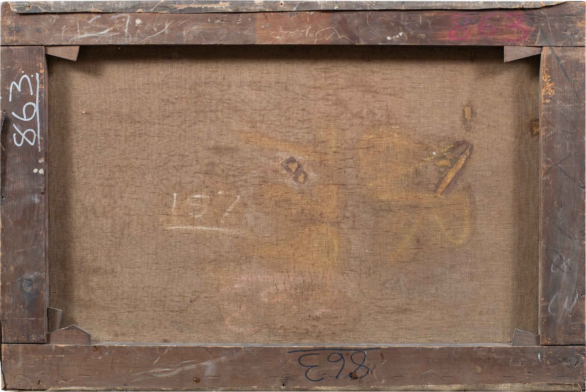 Pittore inglese (datato 1873) - Paesaggio montano con lago.-photo-3