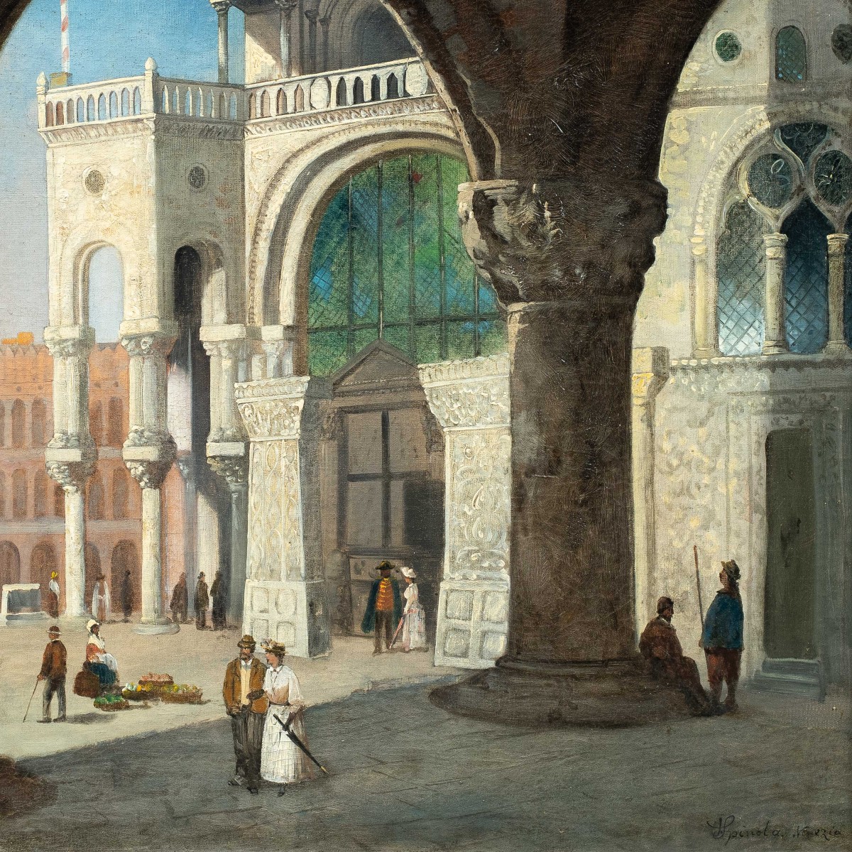 Ippolito Nicolò Spinola di Lerma (Genova 1778 – Torino 1856) - Venezia, veduta Piazza S. Marco.-photo-2