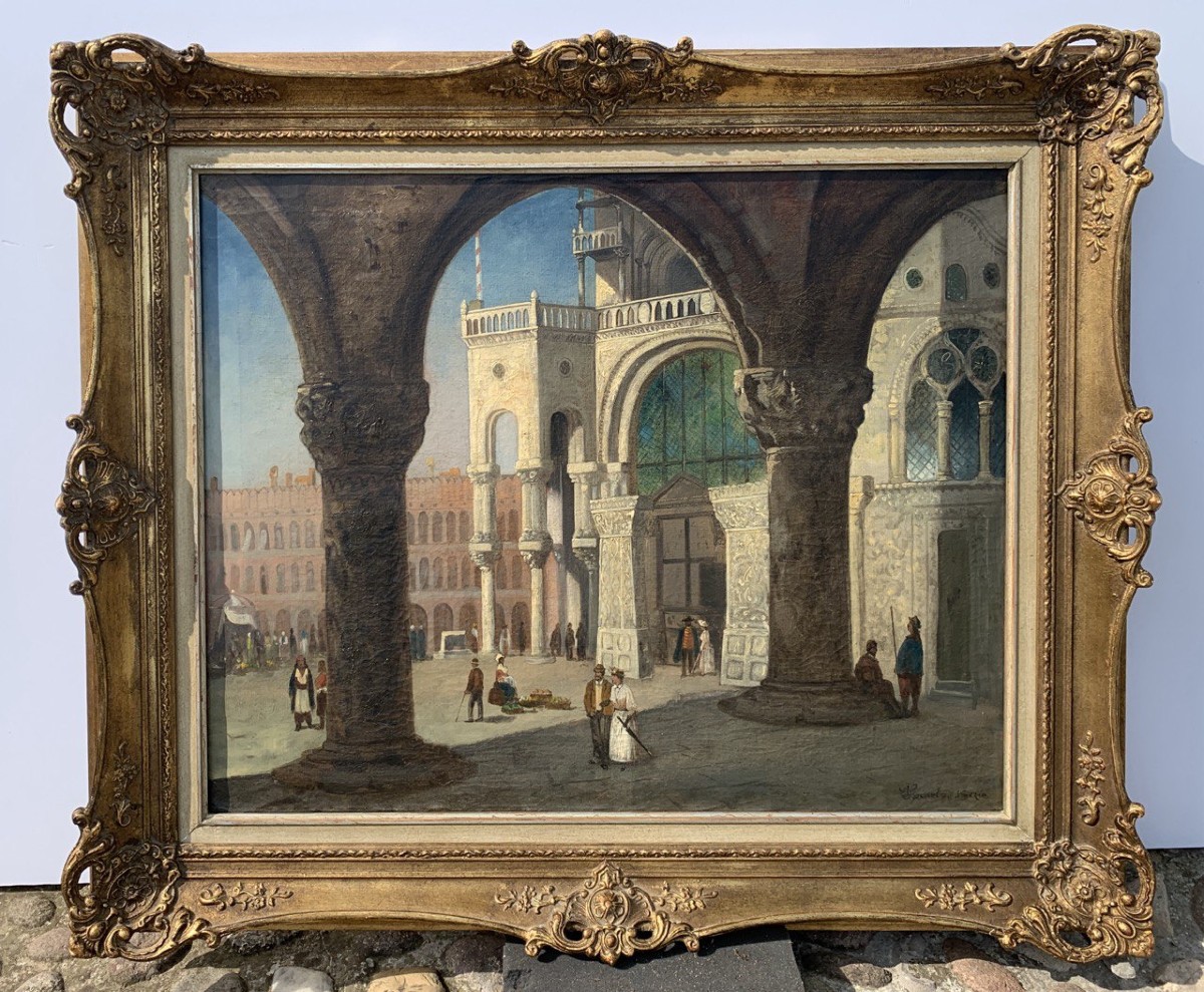 Ippolito Nicolò Spinola di Lerma (Genova 1778 – Torino 1856) - Venezia, veduta Piazza S. Marco.-photo-4