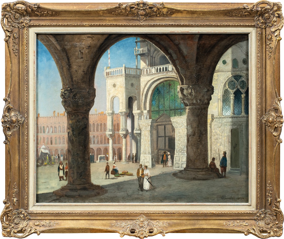 Ippolito Nicolò Spinola di Lerma (Genova 1778 – Torino 1856) - Venezia, veduta Piazza S. Marco.
