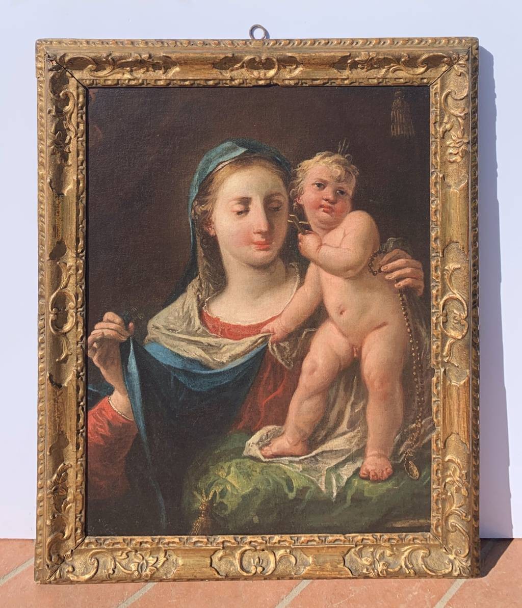 Gaspare Diziani (Belluno 1689 – Venezia 1767) - Madonna col Bambino.-photo-4