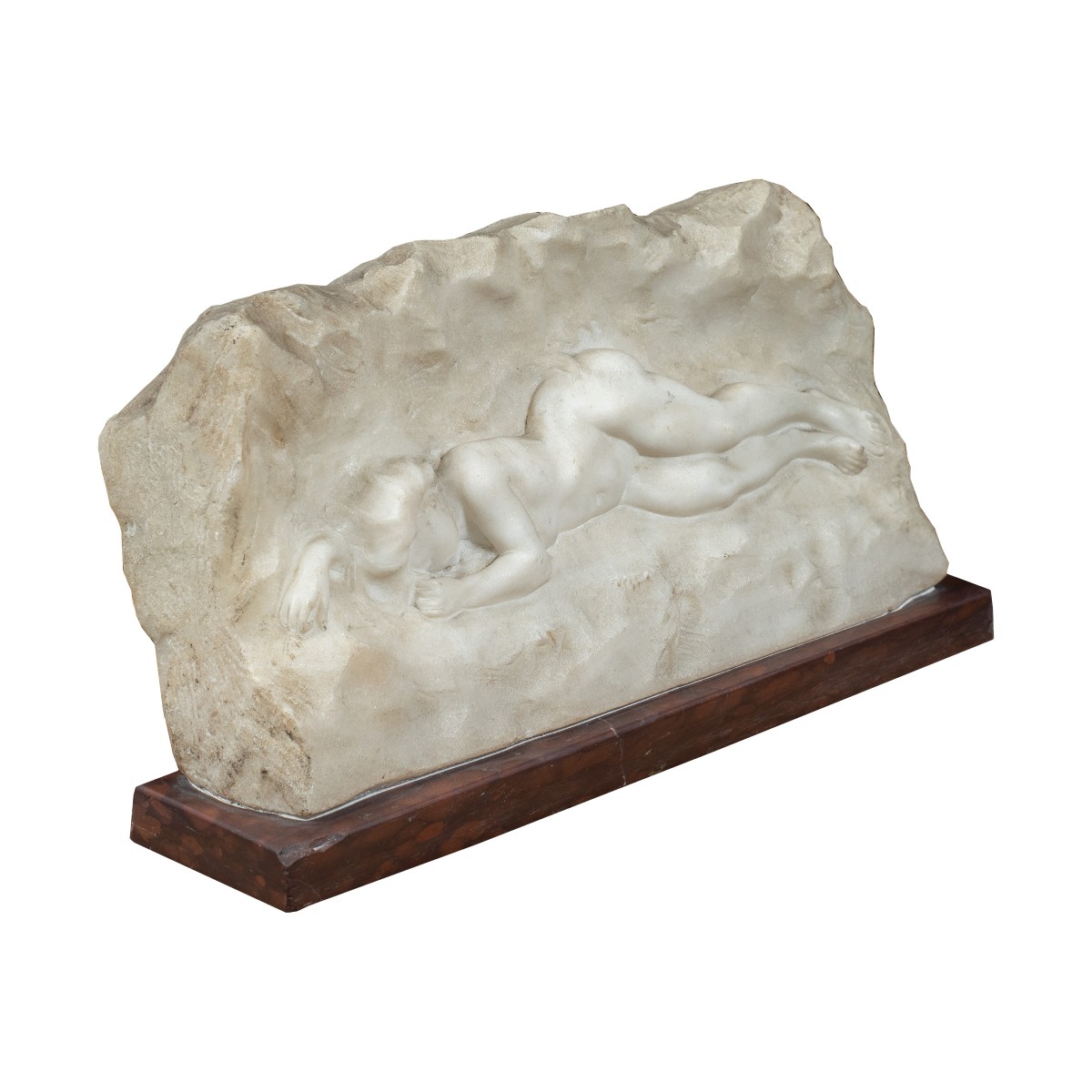 Scultura bassorilievo in marmo - Nudo di donna. Italia, inizi XX secolo.-photo-2