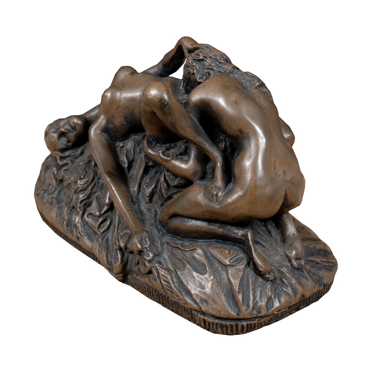 Sculturina in bronzo patinato - Scena erotica. J. M. Lambeaux (1852-1908).-photo-3