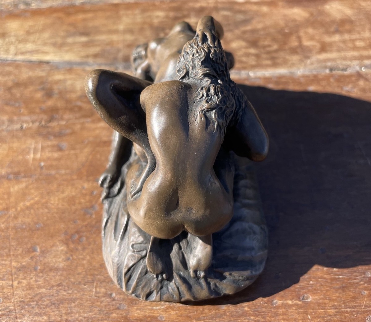 Sculturina in bronzo patinato - Scena erotica. J. M. Lambeaux (1852-1908).-photo-2