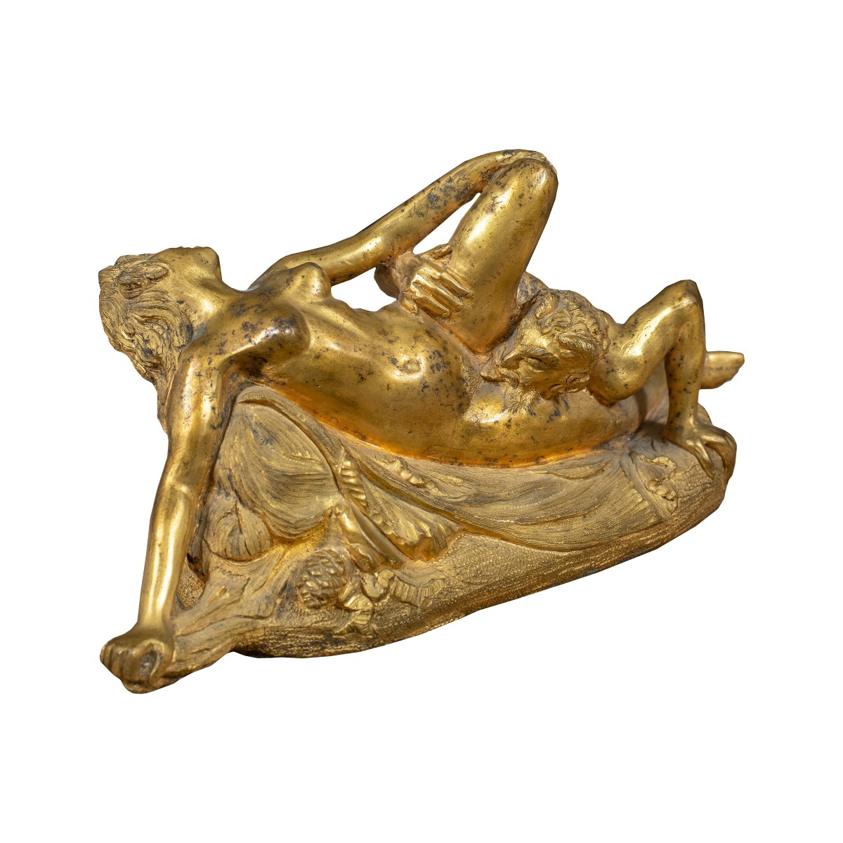 Sculturina in bronzo dorato - Scena erotica. Francia, fine XIX secolo.-photo-3