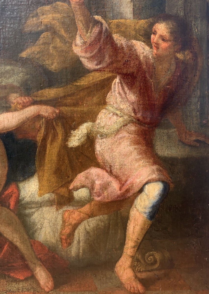 Pittore napoletano (XVII sec.) - Giuseppe e la moglie di Putifarre.-photo-1