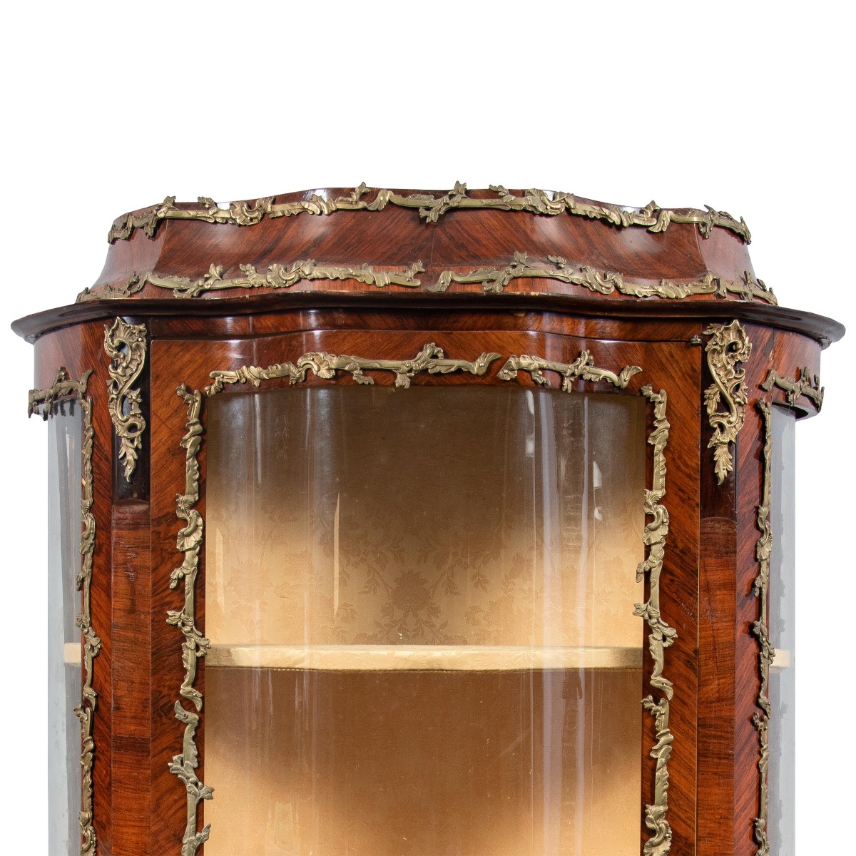 Vetrina impiallacciata in legni vari. Francia, fine XIX secolo. -photo-3