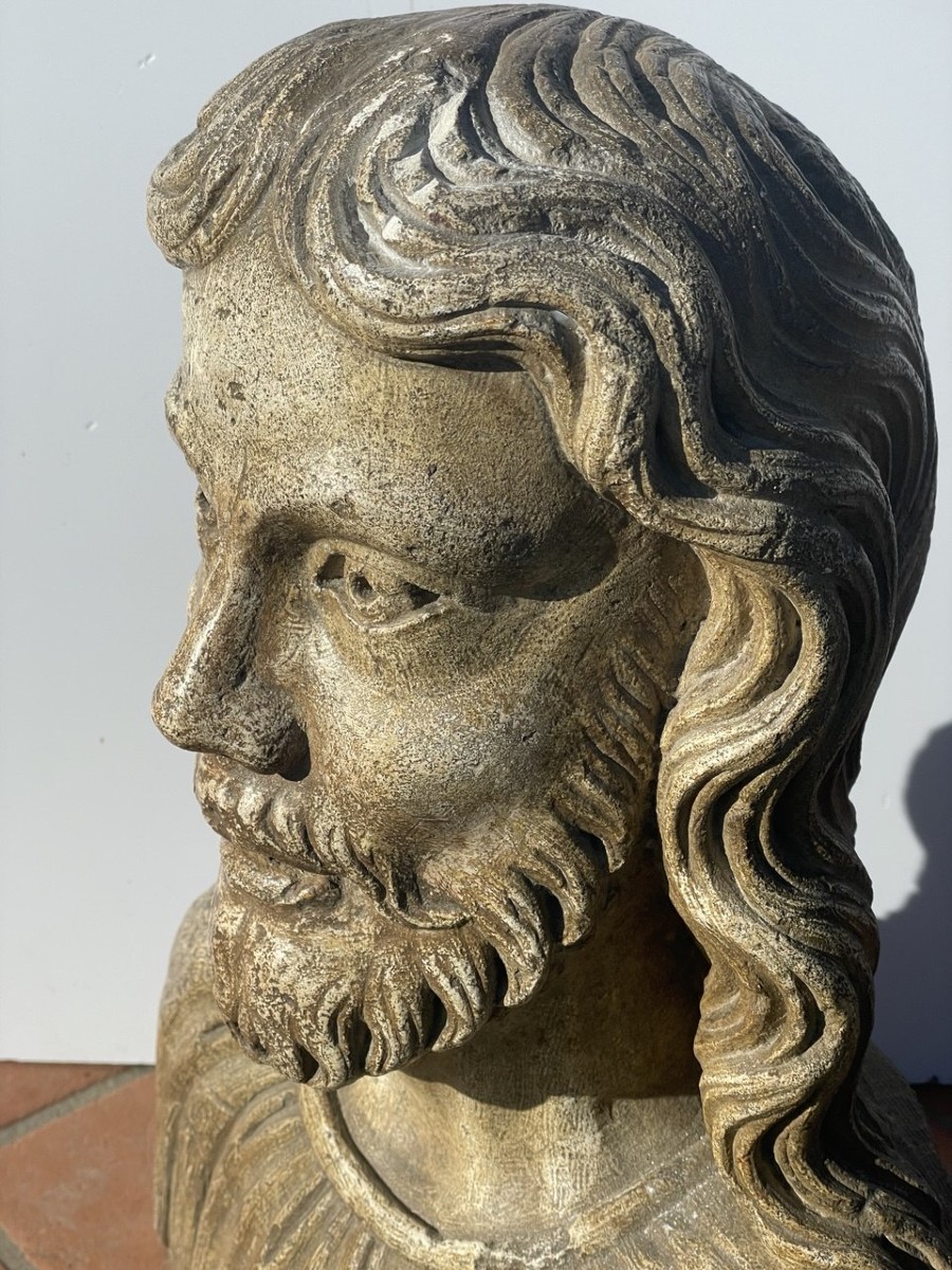Scultore italiano (XV-XVI secolo) — Busto di Cristo.-photo-3