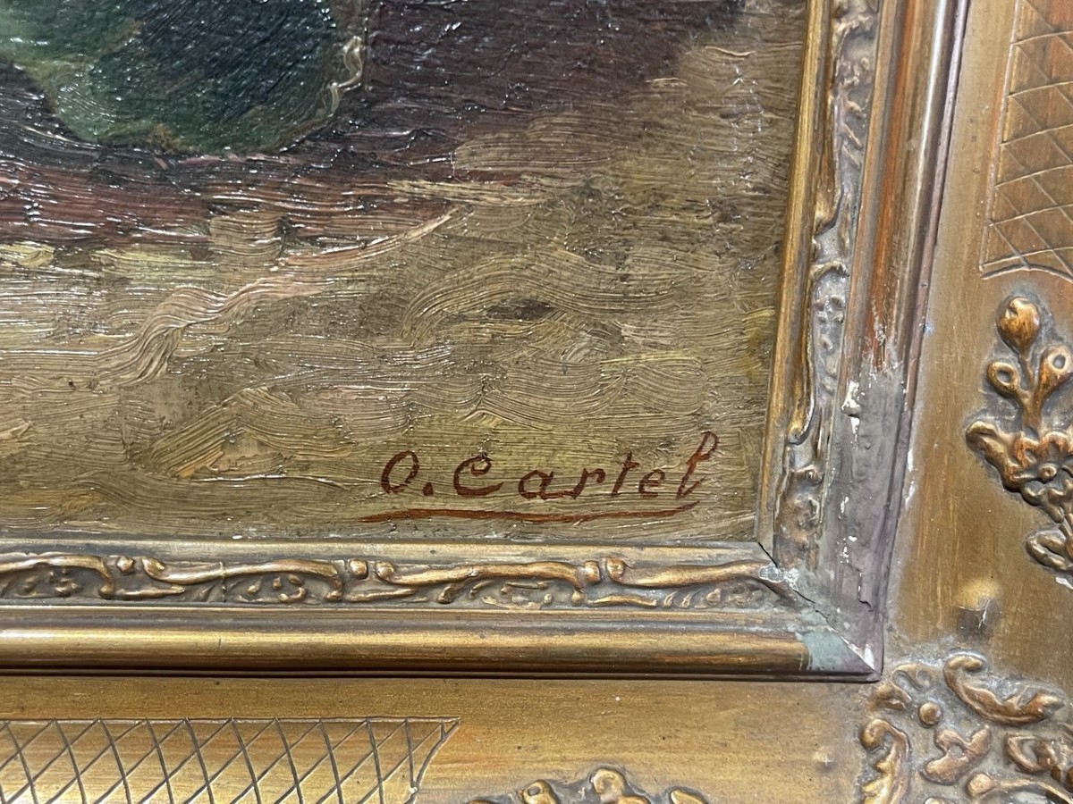 Octave Cartel (Belgio, 1884 - 1944) - Natura morta di fragole.-photo-2