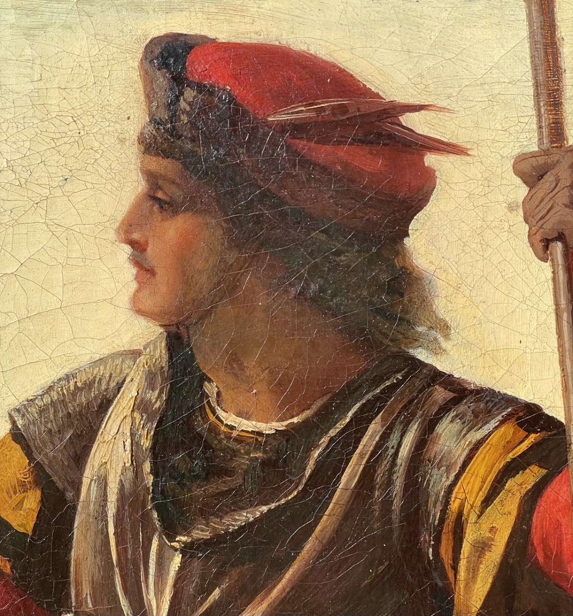 Pittore romantico (seconda metà XIX sec.) - Il soldato.-photo-1