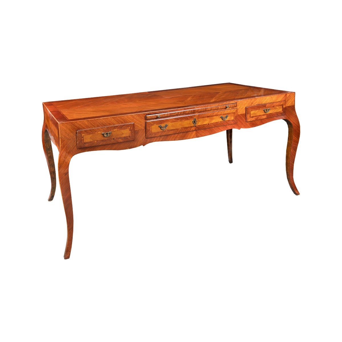 Scrivania notarile lastronata in noce e filettata in bois de rose - Venezia, terzo quarto XVIII-photo-2