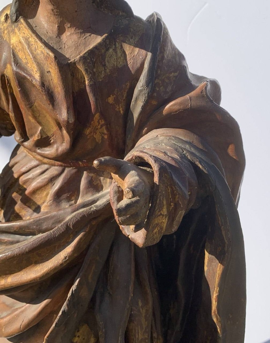 Scultore italiano (XVII-XVIII secolo) - Figura di santa.-photo-4