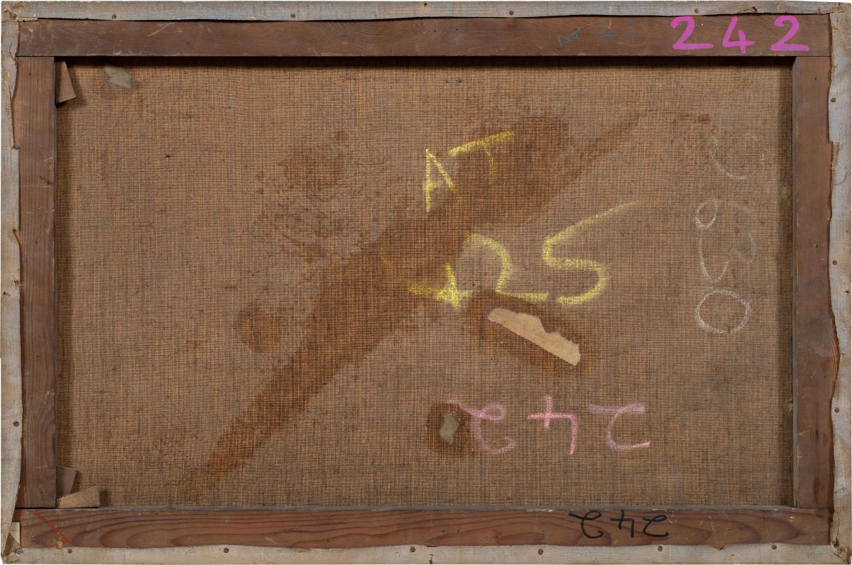 Pittore britannico (fine XIX secolo) — Paesaggio con mandria di Highland cattle al lago.-photo-3