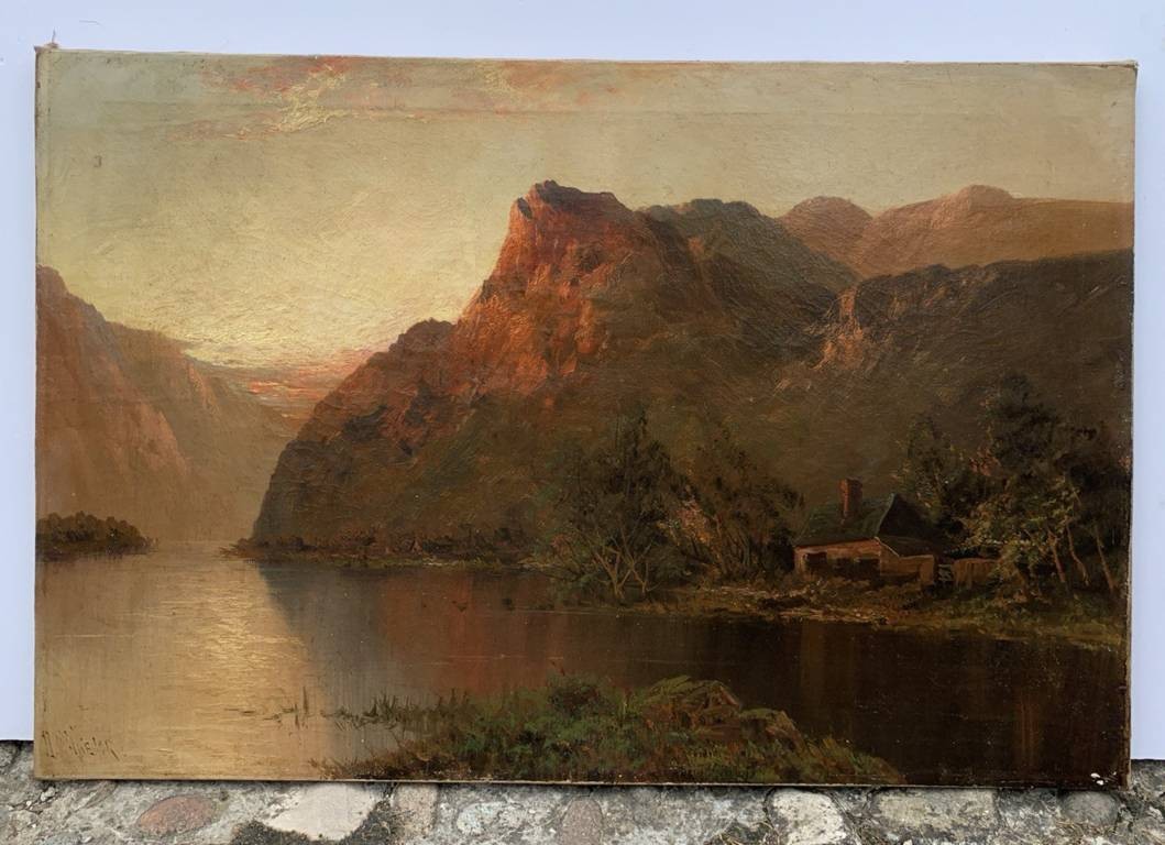 John MacWhirter RA (Slateford, Edimburgo 1839 - Londra 1911)  —  Veduta di Loch Lomond.-photo-4