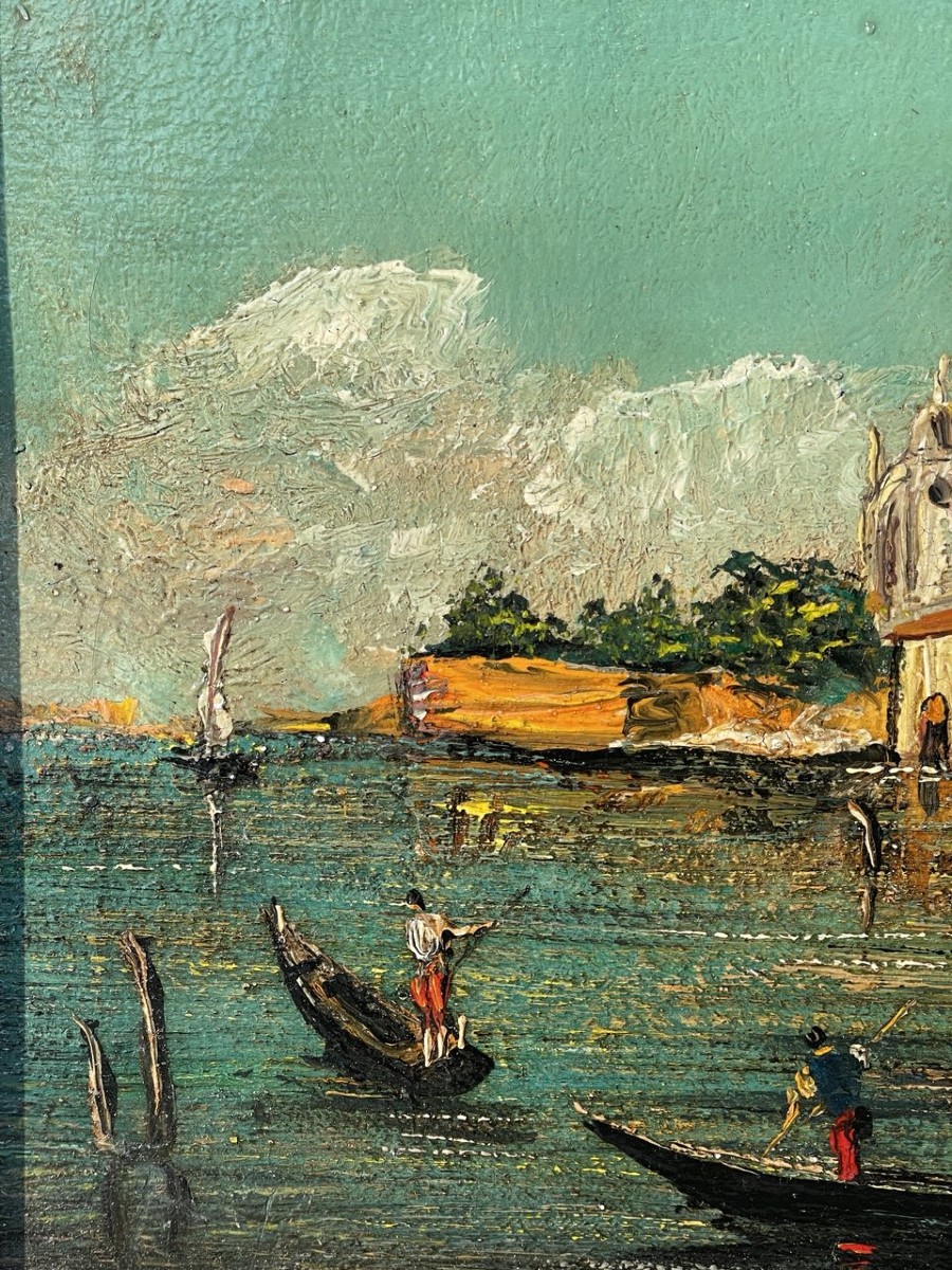 Pittore veneziano (XIX-XX secolo) — Venezia, veduta dell'Isola di San Michele.-photo-2