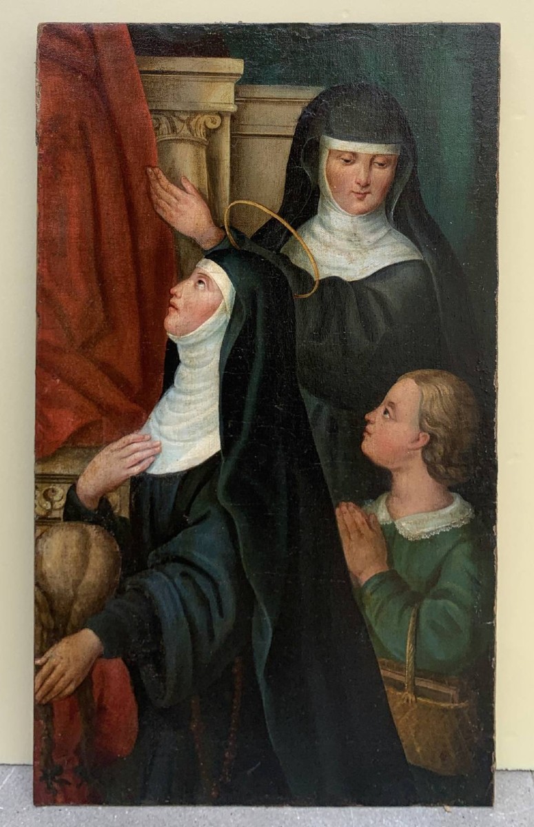 Pittore italiano (XVIII secolo) - Santa Monica in preghiera.-photo-4