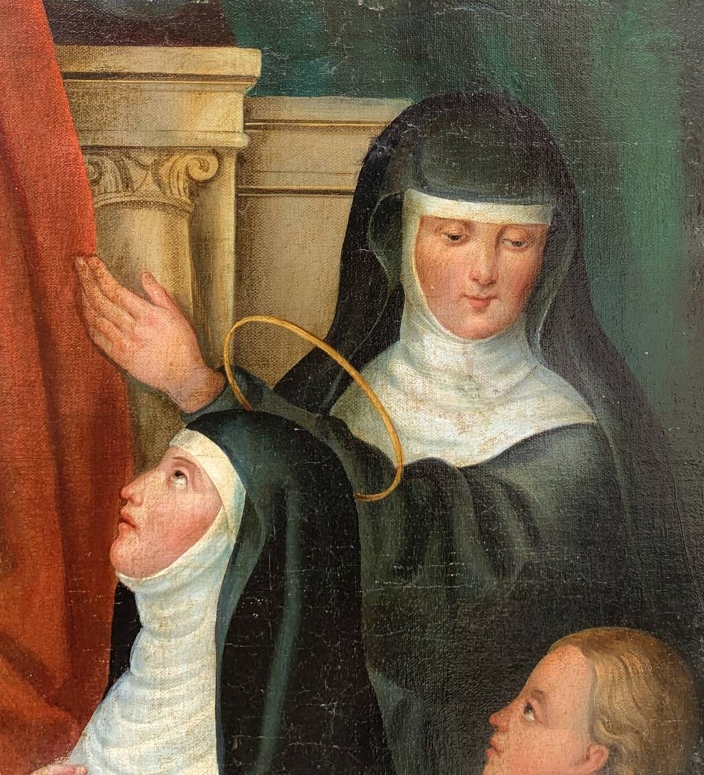 Pittore italiano (XVIII secolo) - Santa Monica in preghiera.-photo-1