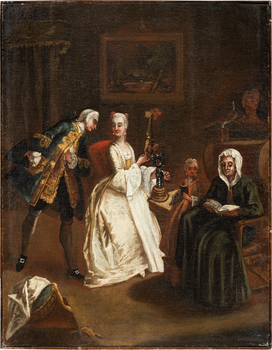 Bottega di Pietro Longhi (Venezia 1702-Venezia 1785) - La dichiarazione d'amore.