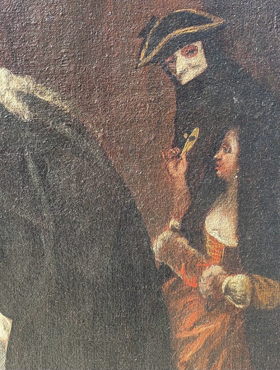 Bottega di Pietro Longhi (Venezia 1702 - Venezia 1785) - L'incontro del procuratore con la mogl-photo-2