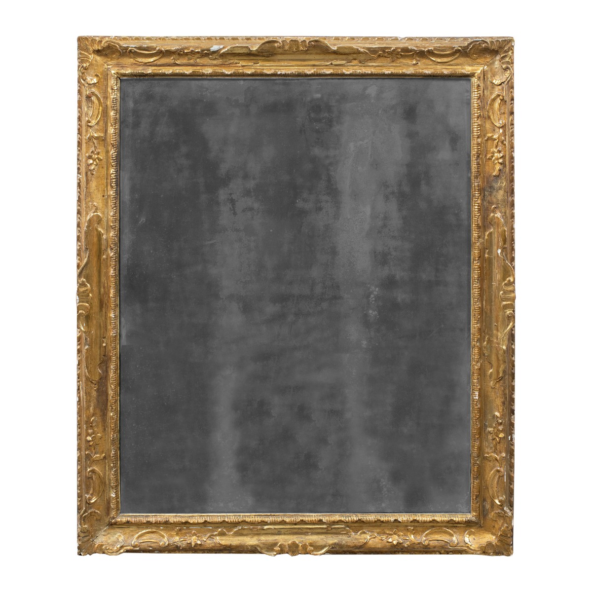 Specchiera in legno intagliato e dorato. Venezia, XVIII secolo.