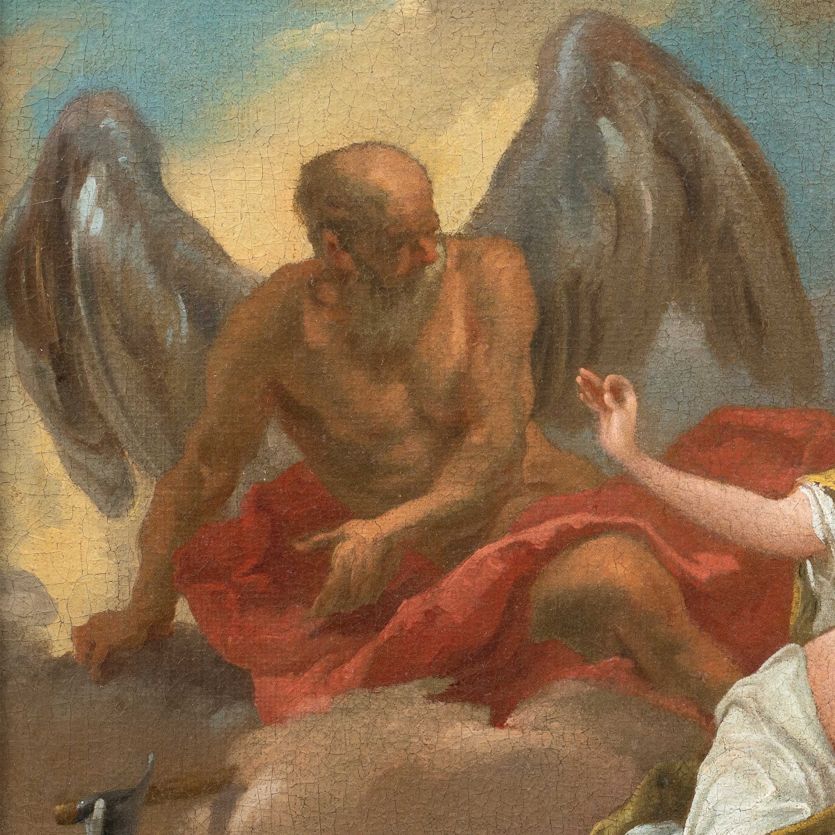 Pittore veneziano (XVIII secolo) - Il Tempo e la Giovinezza.-photo-2