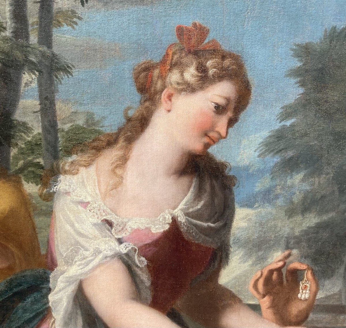 Gregorio Lazzarini (Venezia 1655 - Villabona Veronese 1730) - Rebecca ed Eleazaro al pozzo.-photo-2
