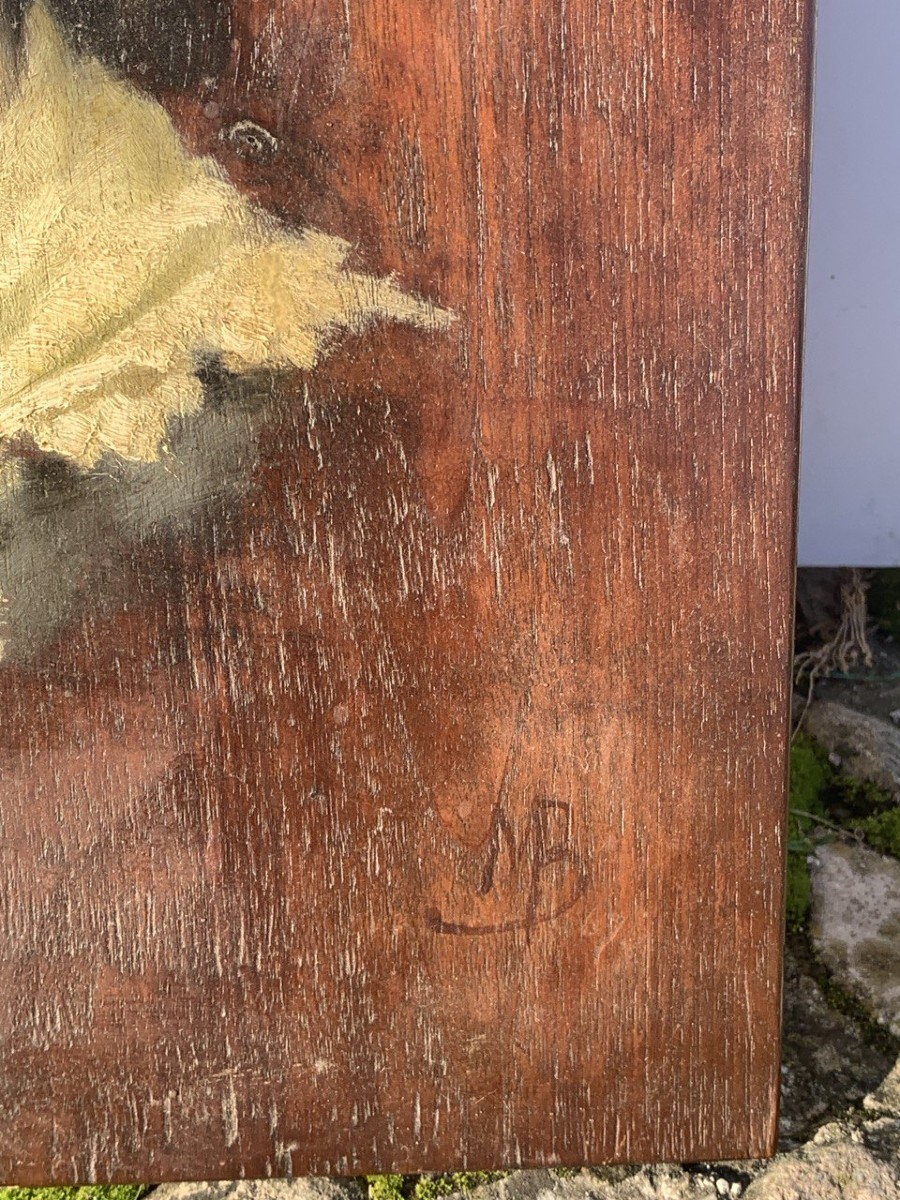 Attribuito a Mosè Bianchi (Monza 1840 - Monza 1904) - Ritratto di fanciulla.-photo-1