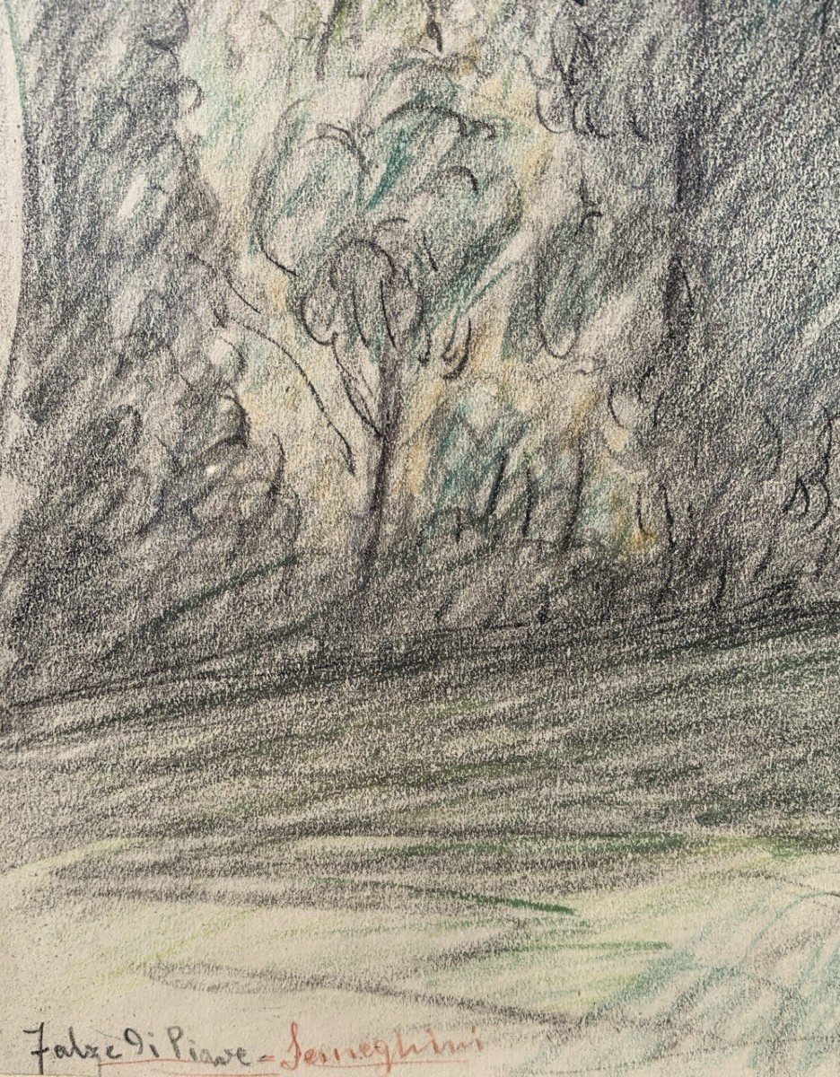 Pio Semeghini (Quistello 1878 - Verona 1964) - Falzè di Piave.-photo-2