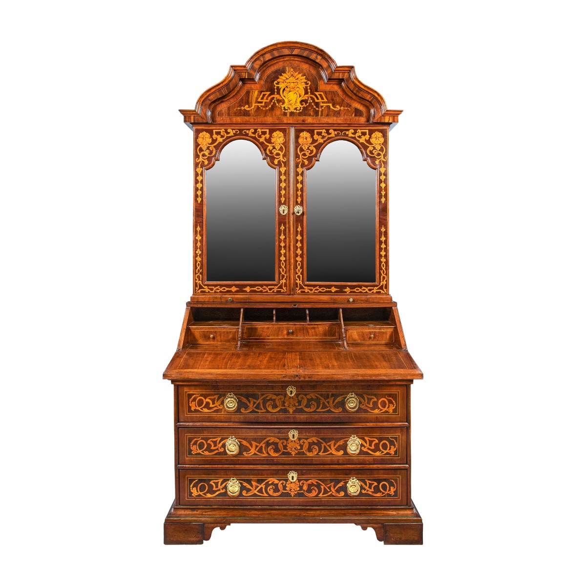 Coppia di trumeau in noce finemente intarsiati. Veneto, XVIII secolo.-photo-4