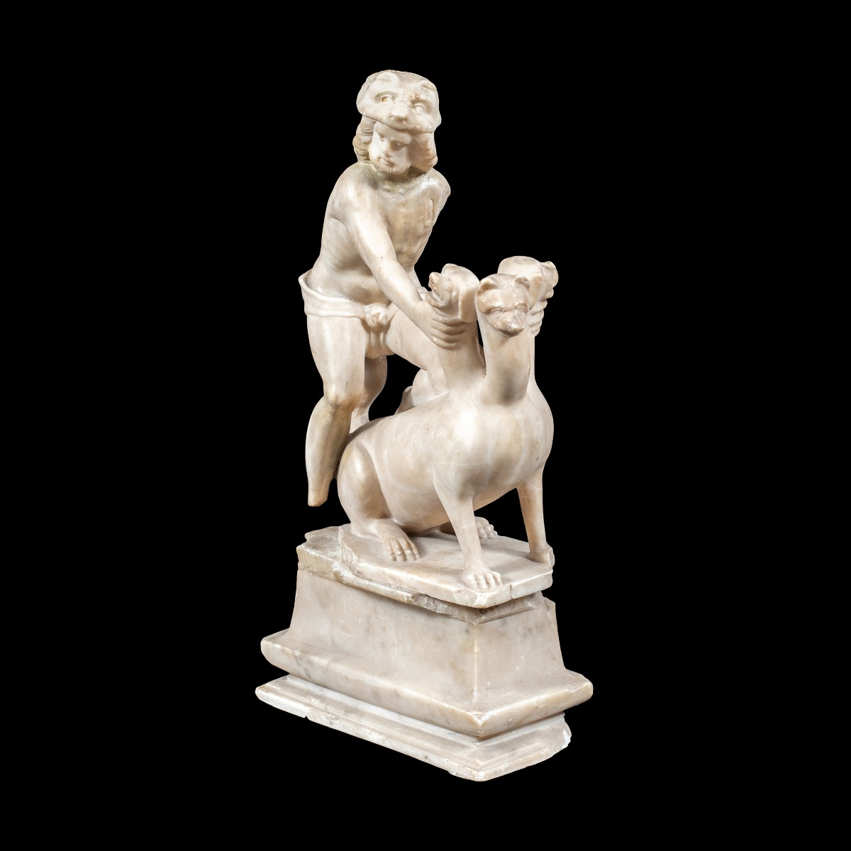 Scultore italiano (XVII secolo) - Ercole e Cerbero.-photo-2