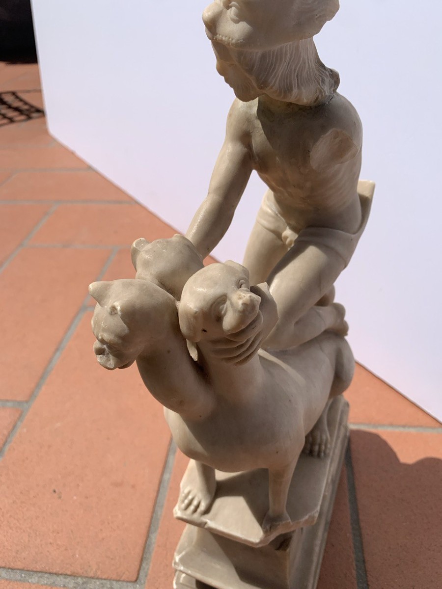 Scultore italiano (XVII secolo) - Ercole e Cerbero.-photo-2