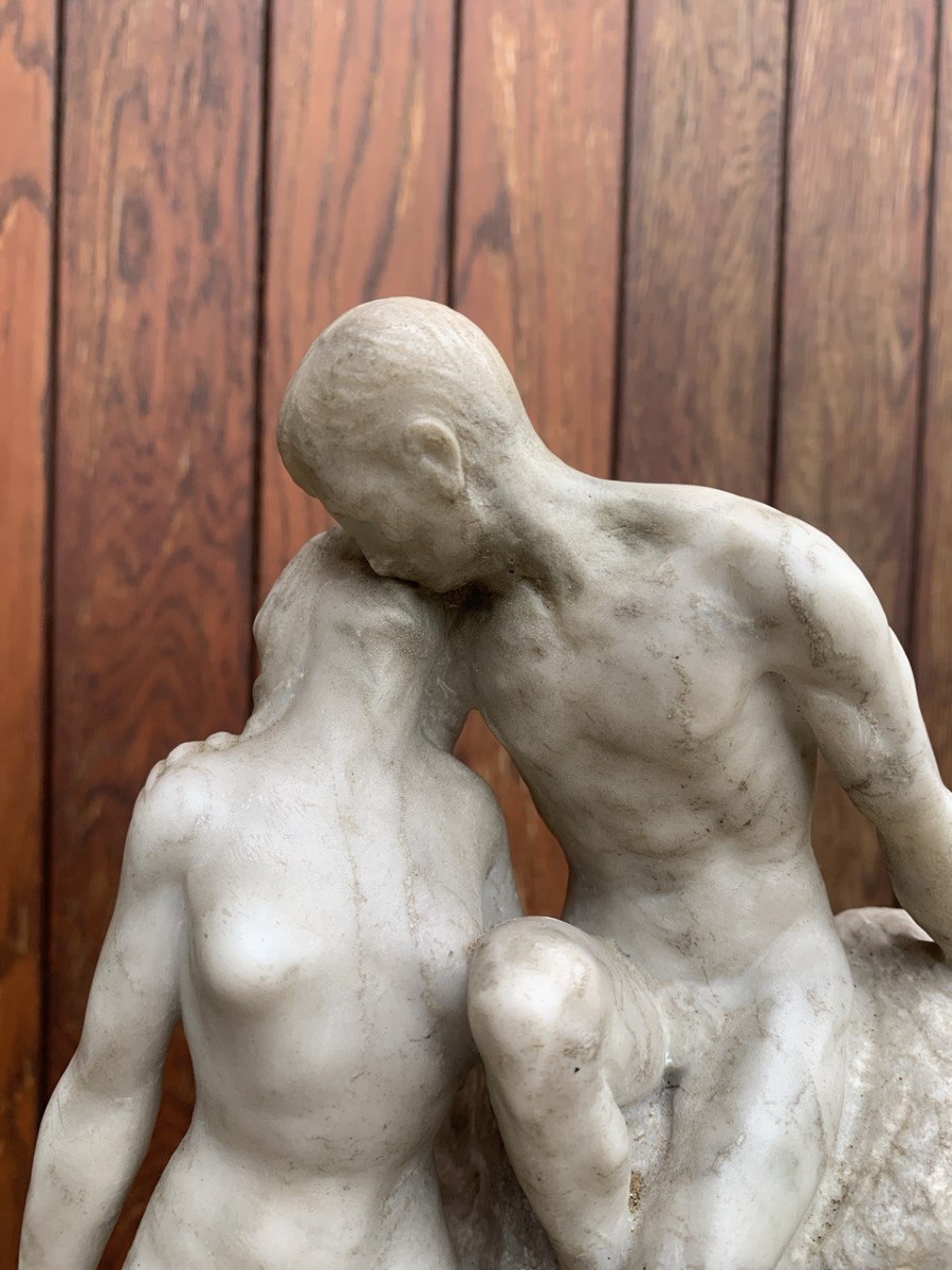 Scultore italiano (XIX secolo) - Il bacio.-photo-4