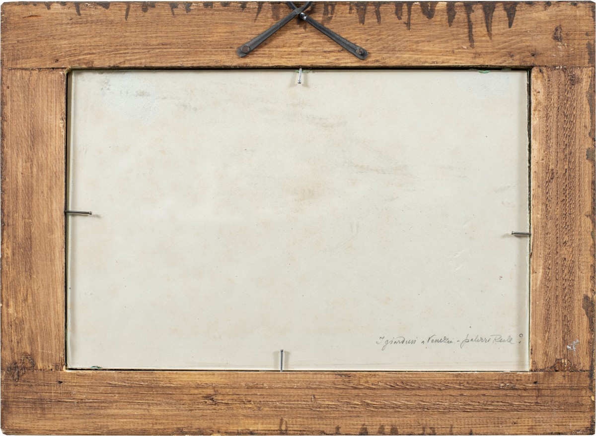 Pittore veneziano (XIX sec.) - Venezia, veduta dei Giardini Reali con la Coffee House.-photo-3