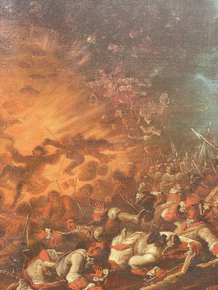 Christian Ludwig Freiherr von Löwenstern (XVIII sec.) - Scontro tra fanterie con un'esplosione.-photo-3
