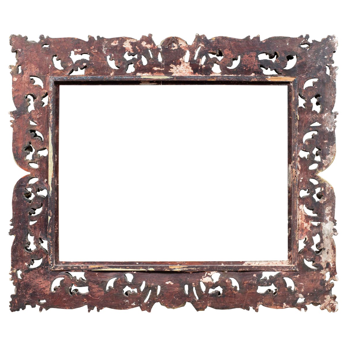 Cornice in legno intagliato e dorato. Italia, XIX secolo.-photo-4