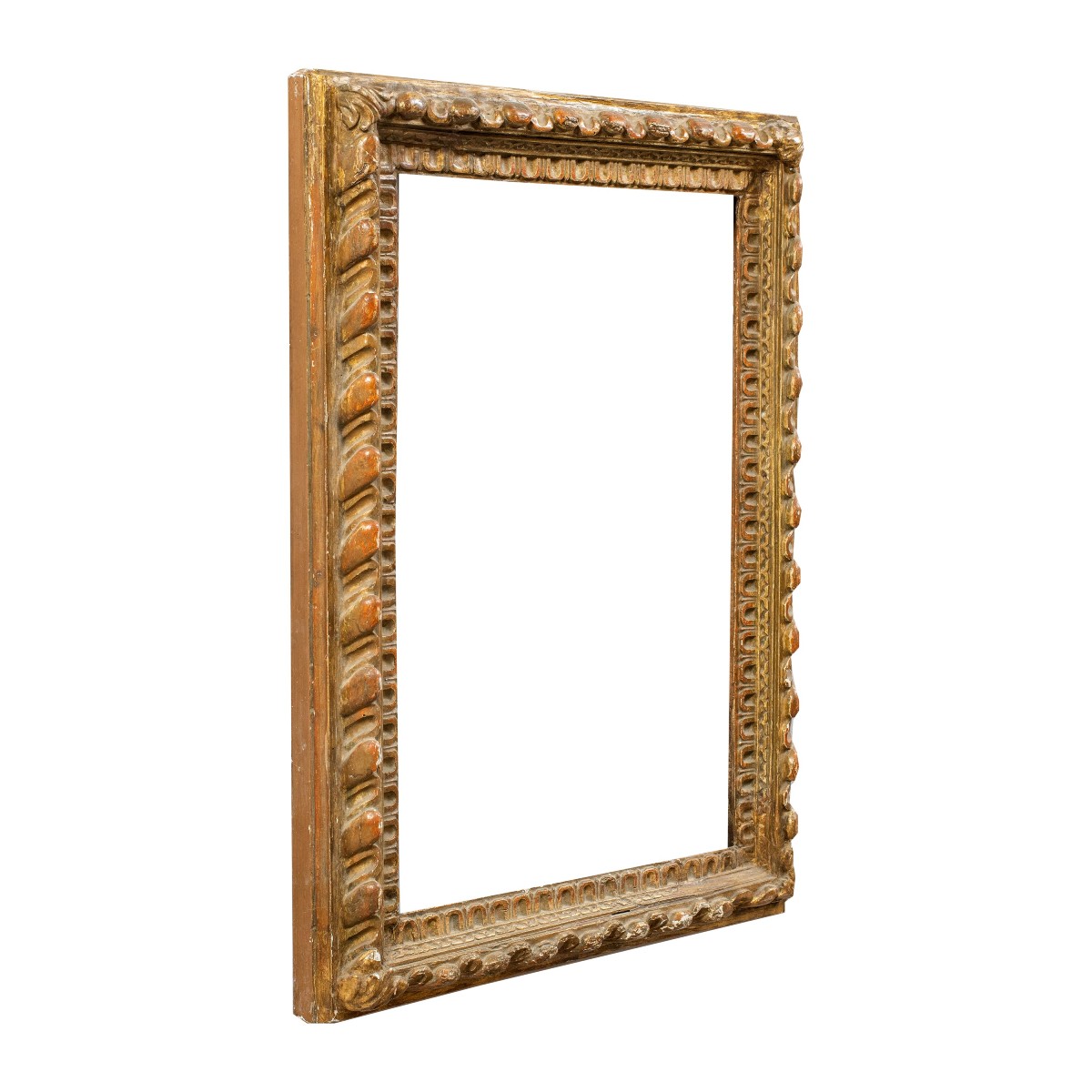 Cornice barocca in legno intagliato e dorato. Toscana, XVII secolo.-photo-3