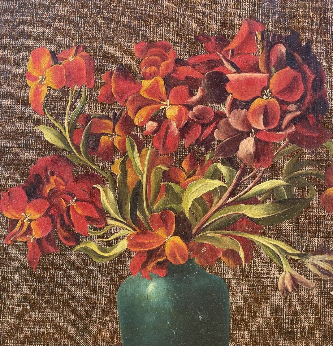 Pittore europeo (XIX-XX secolo) - Natura morta con fiori.-photo-1