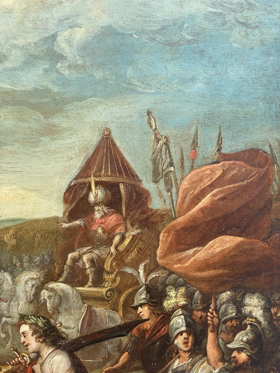 Pauwels Casteels (Anversa 1625 ca. - 1697) - Trionfo di Davide. -photo-3