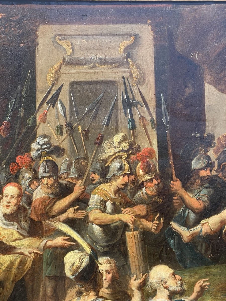 Pauwels Casteels (Anversa 1625 ca. - 1697) - Davide davanti a re Saul.-photo-2