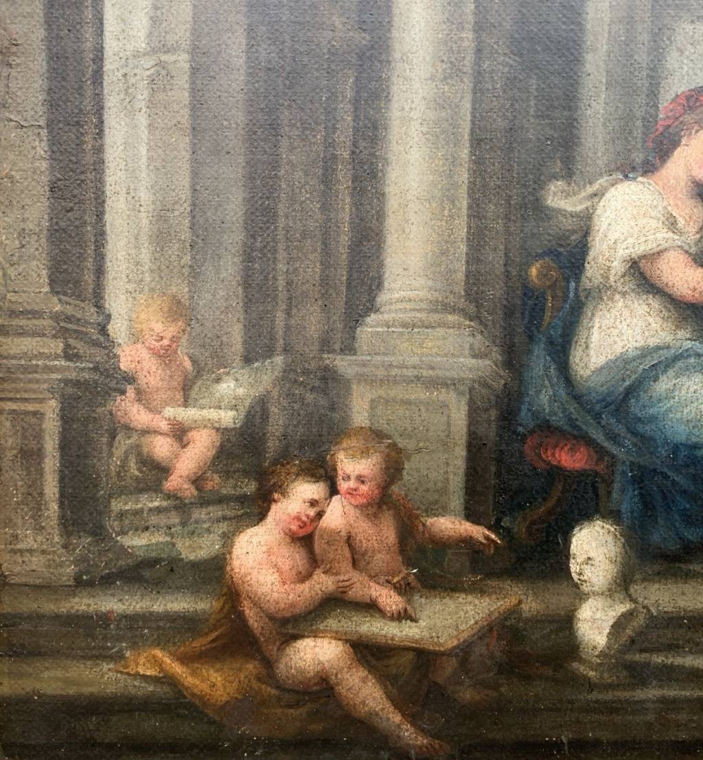 Maestro francese (XVIII sec.) - Allegoria delle Arti.-photo-2