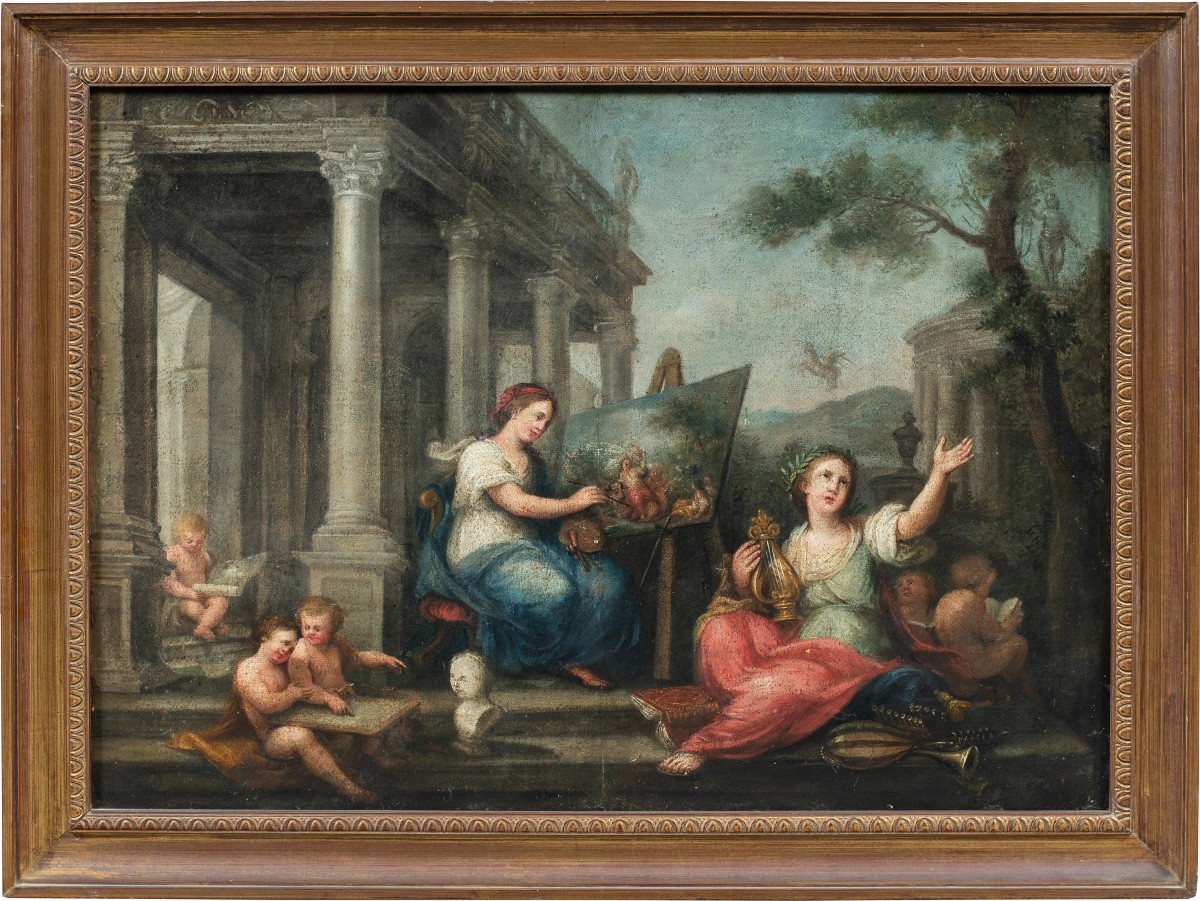 Maestro francese (XVIII sec.) - Allegoria delle Arti.