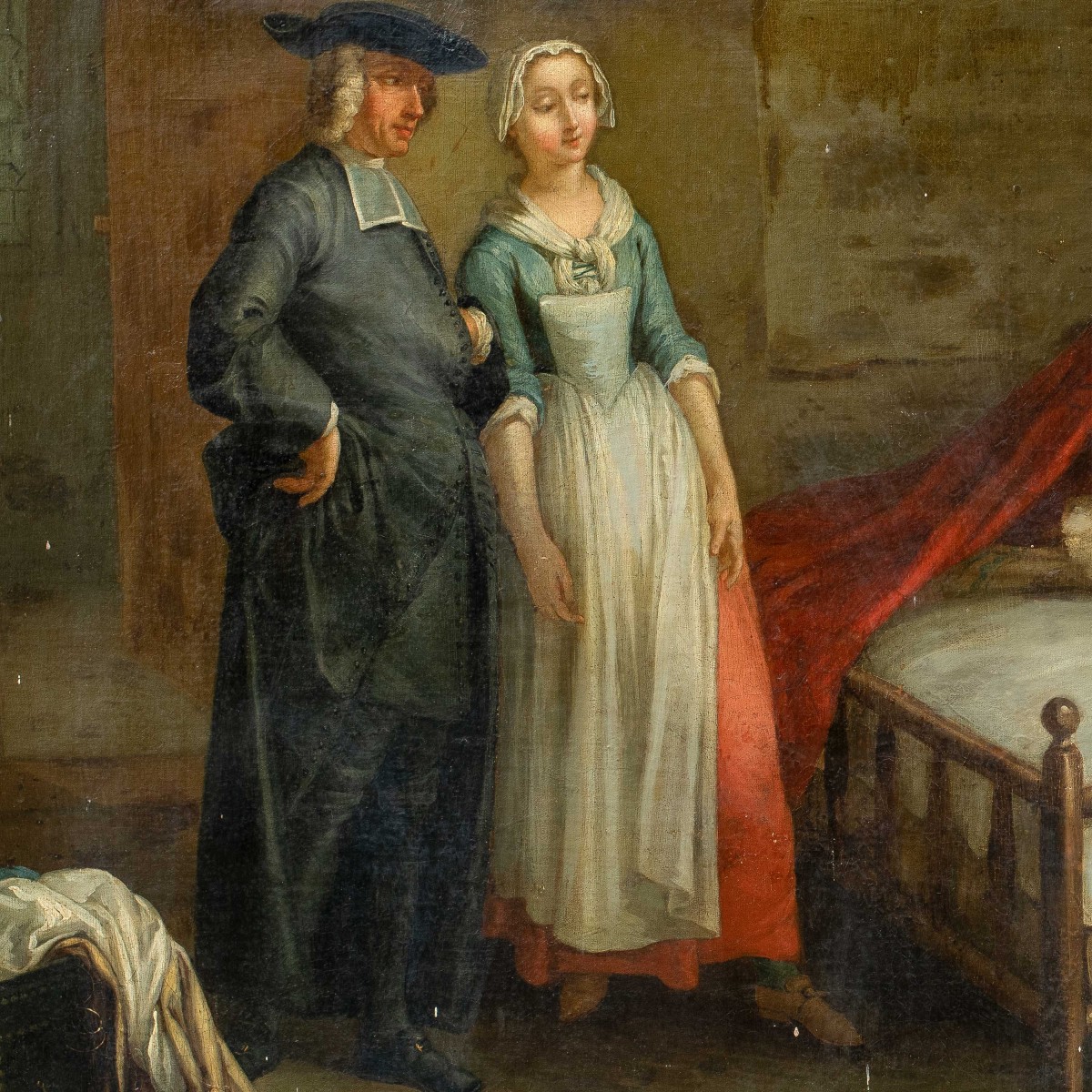 Pittore francese (XVIII sec.) - L'Allusione del Soffietto.-photo-2