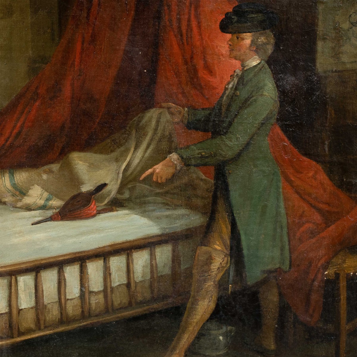 Pittore francese (XVIII sec.) - L'Allusione del Soffietto.-photo-3